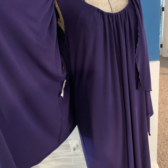 Evan-Picone 2-Piece dress Jacket set comfortable free flowing purple size 16 - Picture 2 of 9